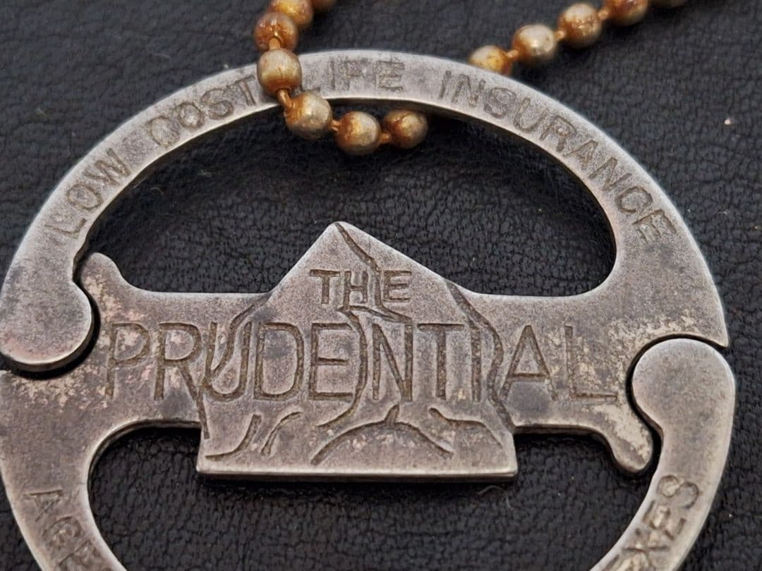 ヴィンテージ キーリング PRUDENTIAL ボールチェーン 販促 広告 アド