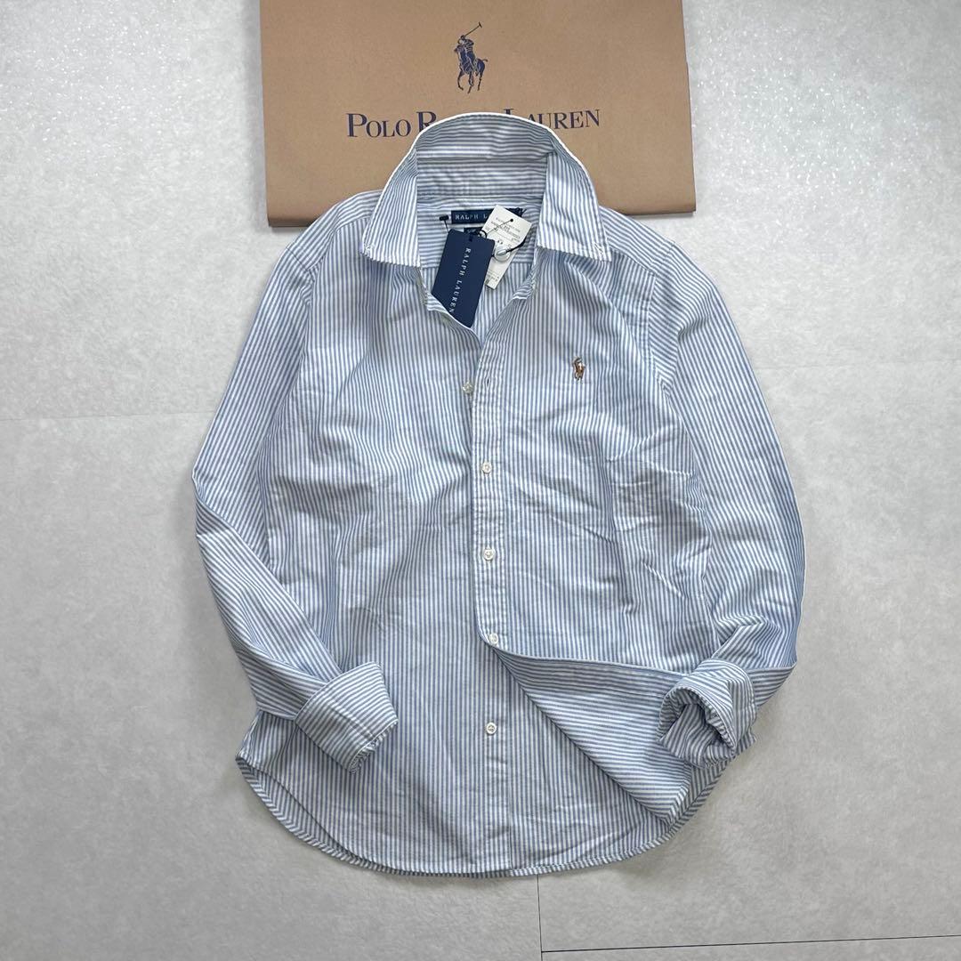 【未使用】RALPH LAUREN オックスフォードストライプBDシャツ 6