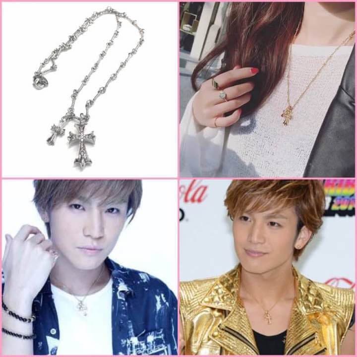 ダブルクロスネックレス クロムハーツ ツイストチェーン 銀 三代目岩田