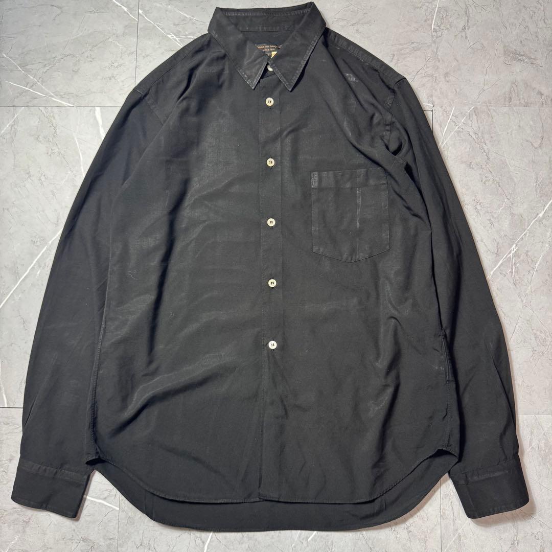 コムデギャルソンオムプリュス エステル縮絨 定番シャツ ブラック 長袖