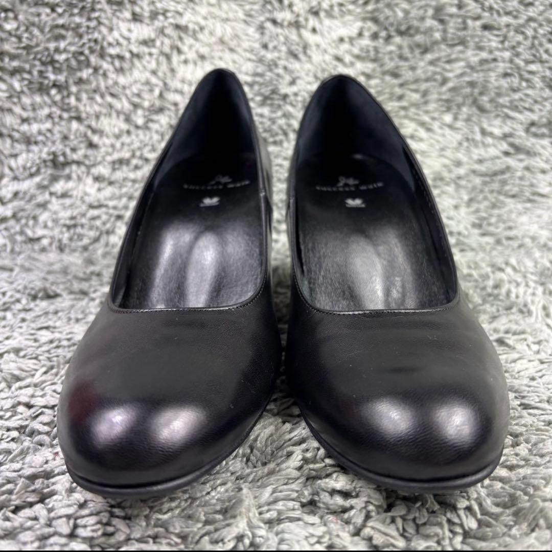未使用級 ワコール サクセスウォーク ブラック パンプス 24.5EE