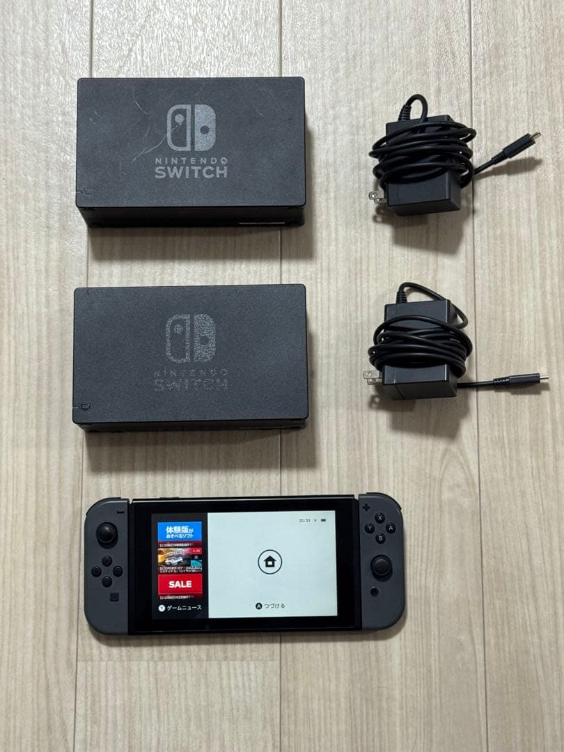 Nintendo Switch 本体 ドック ACアダプター2個付き - メルカリ