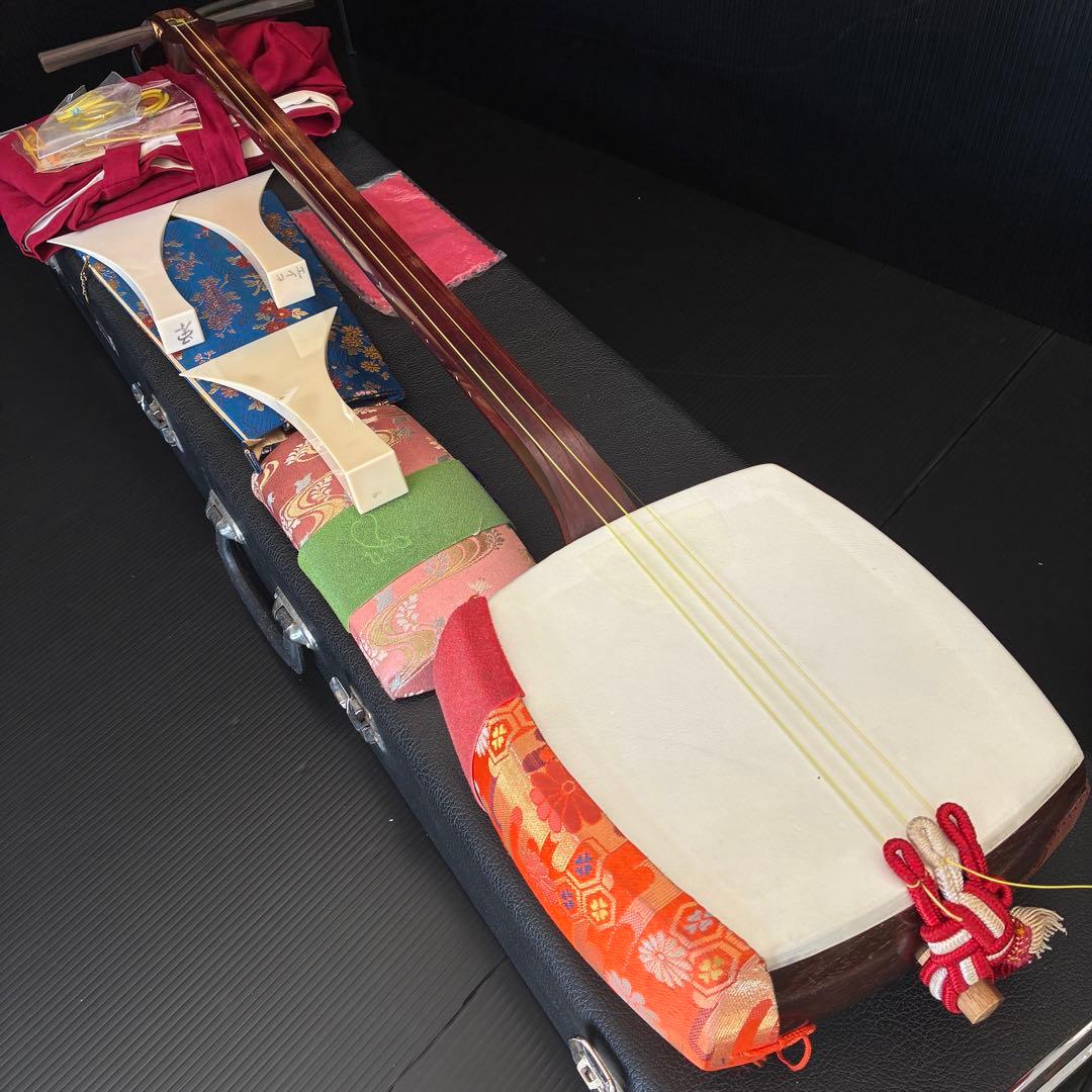 皮破れなし 長唄 三味線 初心者セット 細棹 付属品多数あり - メルカリ