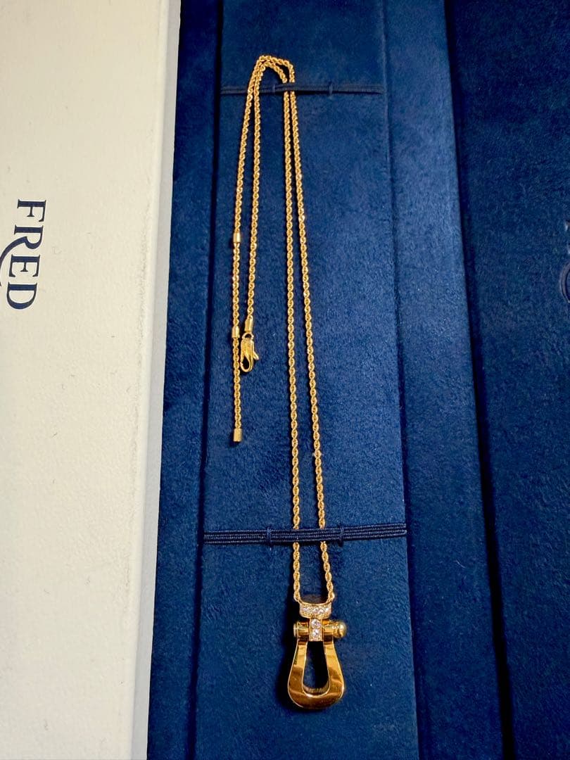 BTS着用レア　FRED フォース10 18K YG ダイヤ ペンダント ラージ