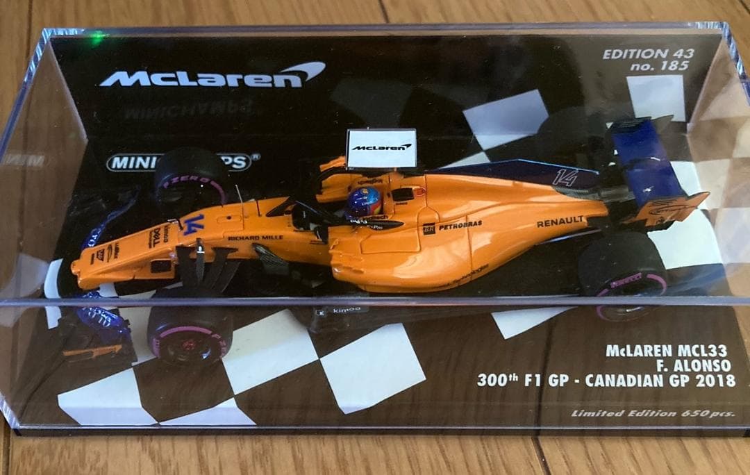 ミニチャンプス 1/43 マクラーレン MCL33 アロンソ カナダGP2018 ミニチャンプス 1/43 マクラーレン ルノー MCL33 No.14 2018 F1 F