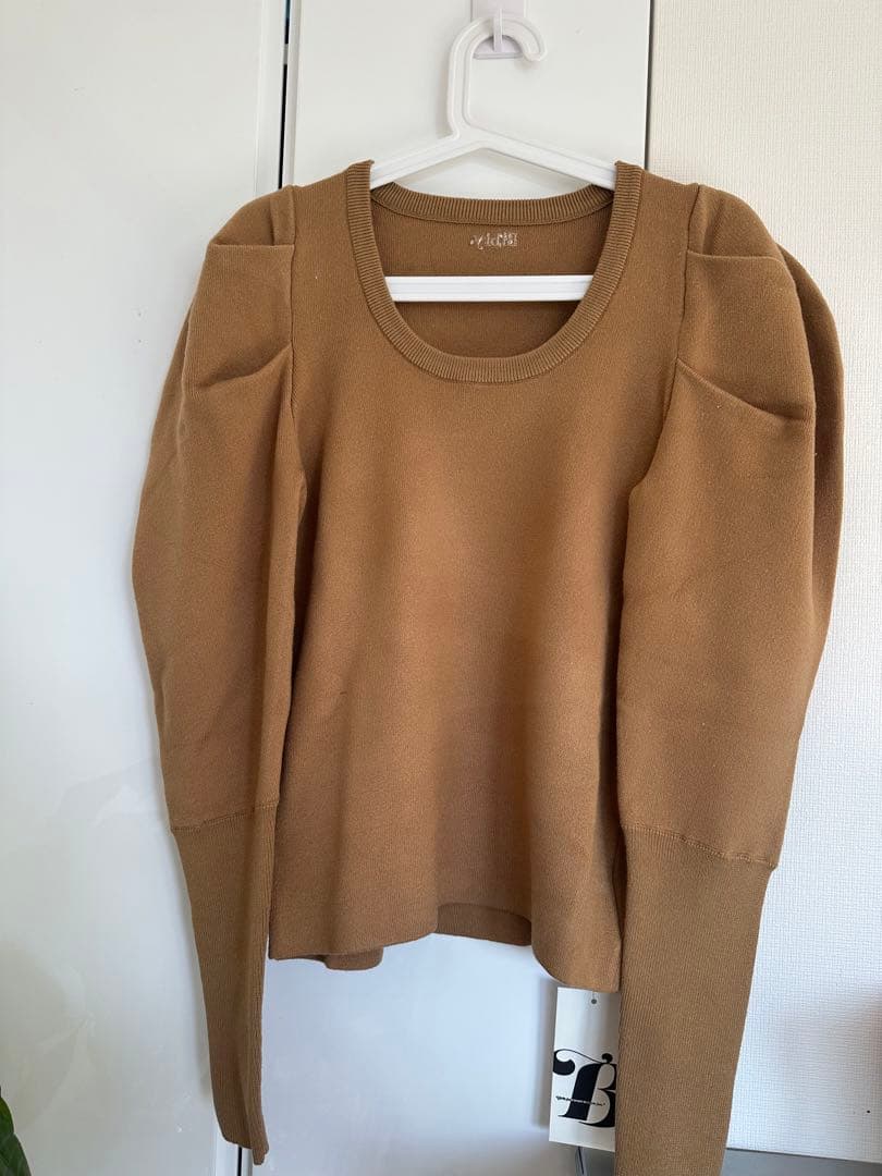 Bibiy. EFFIE PUFF KNIT ベージュ