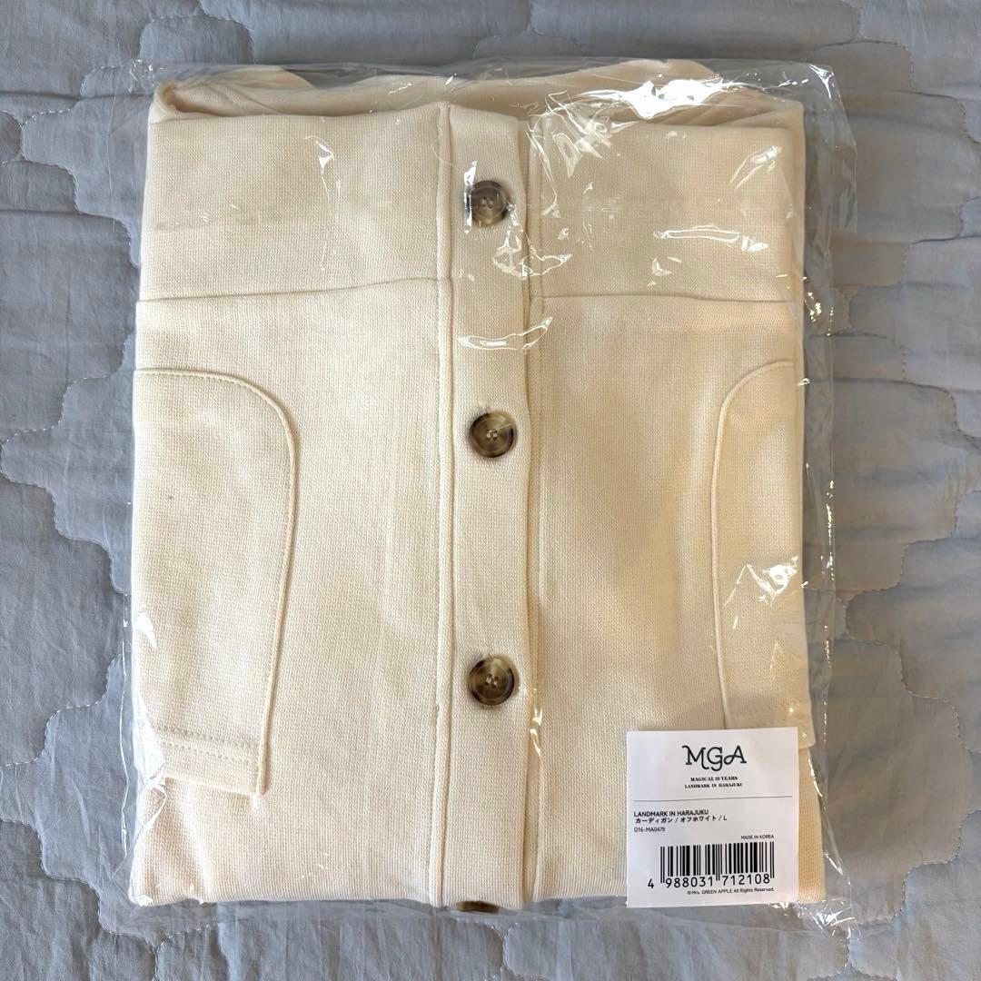 ミセスグリーンアップル MGA カーディガン Lサイズ オフホワイト