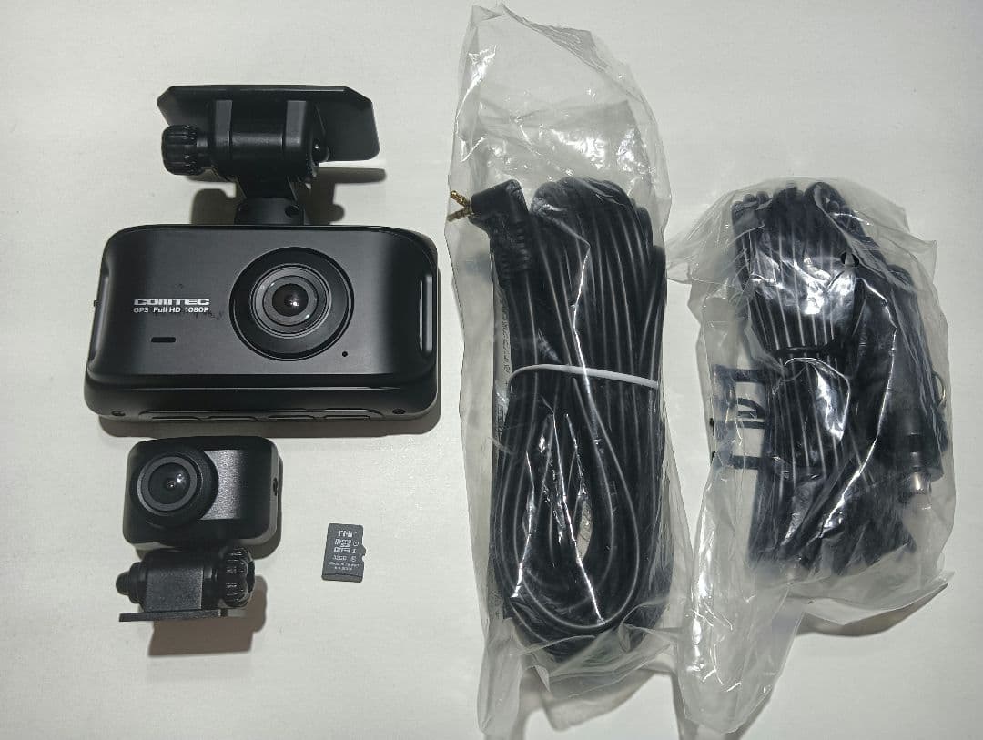 715【作動確認済】コムテックZDR045 前後2カメラGPS搭載 ドラレコ