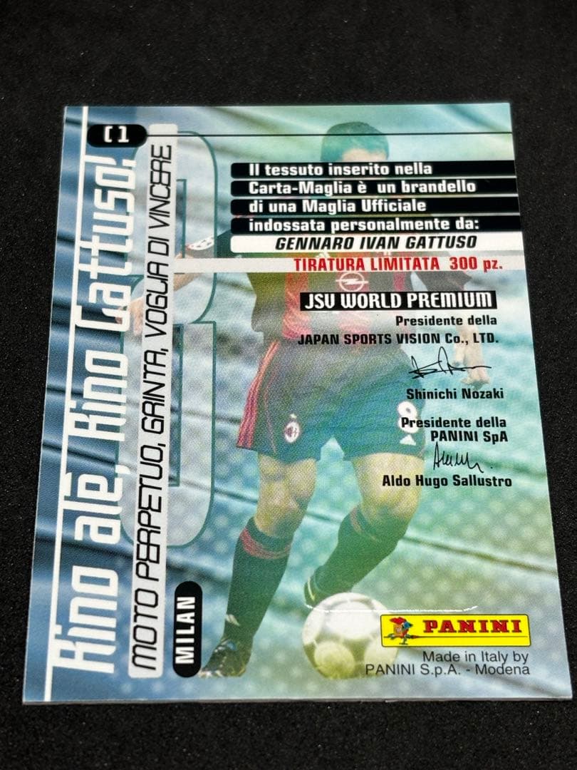 ガットゥーゾ ジャージカード ミラン Jersey Panini - メルカリ