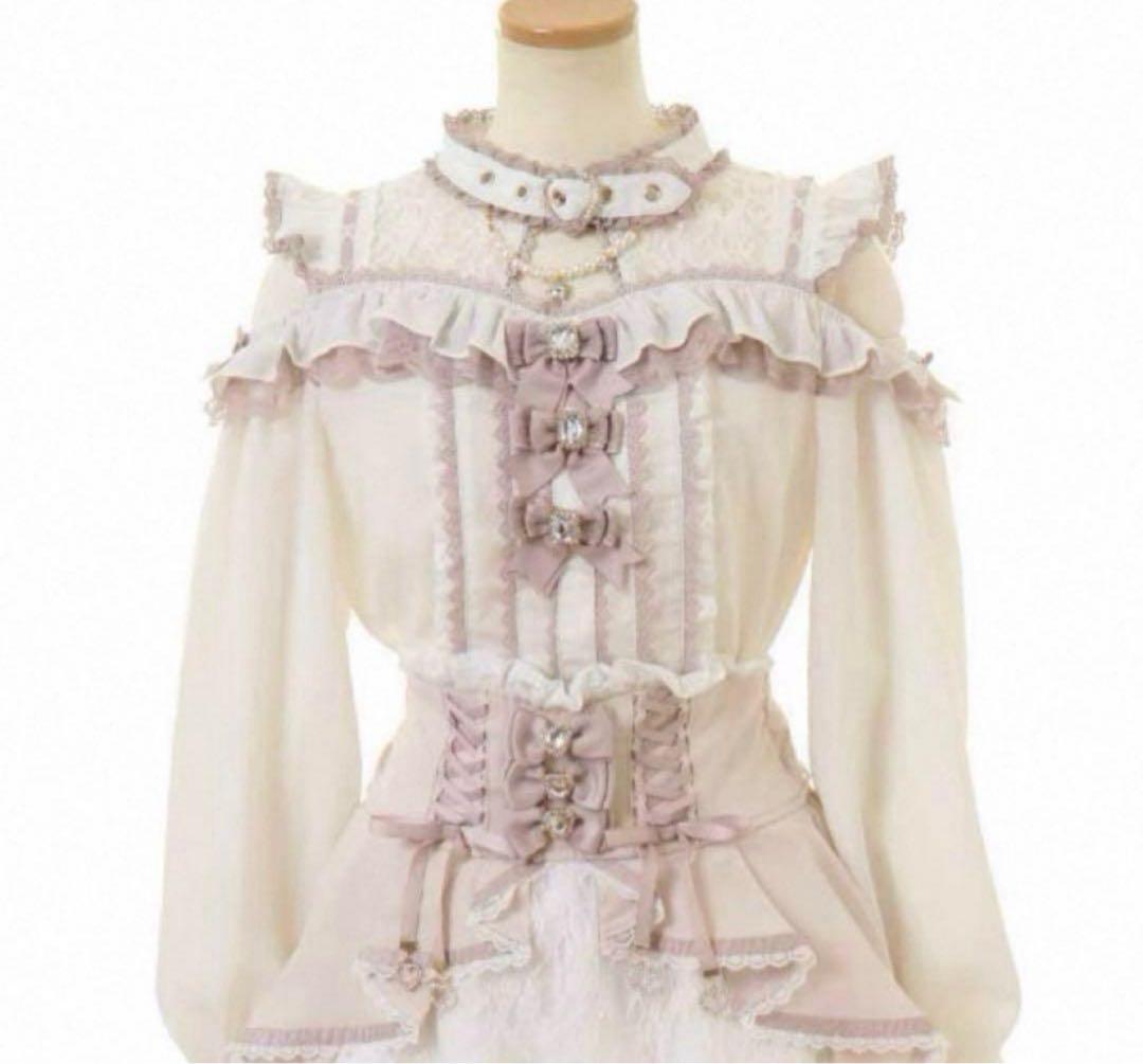 LIZLISA リズリサ　トップス　3つリボンフロントチョーカーブラウス