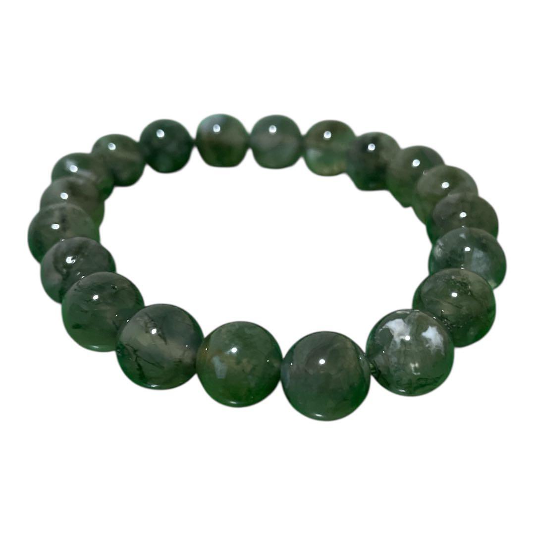 天然石ブレスレット（モスアゲート）