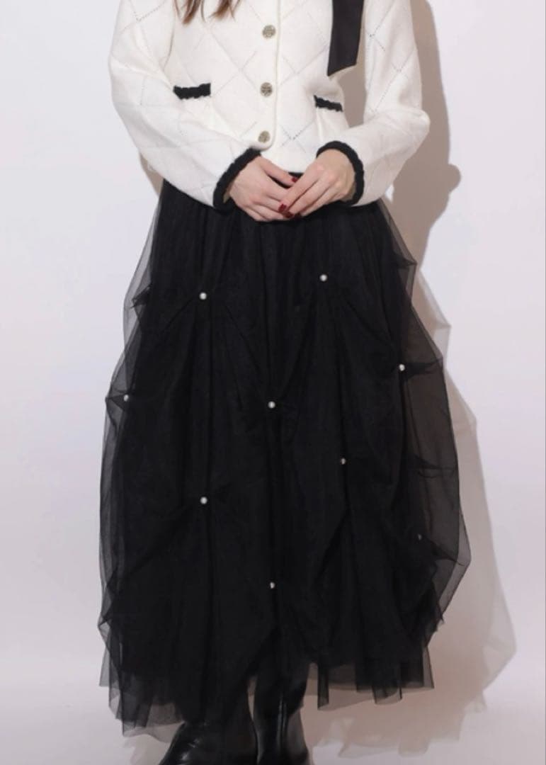 リランドチュール ☆パールタッキングチュールスカート