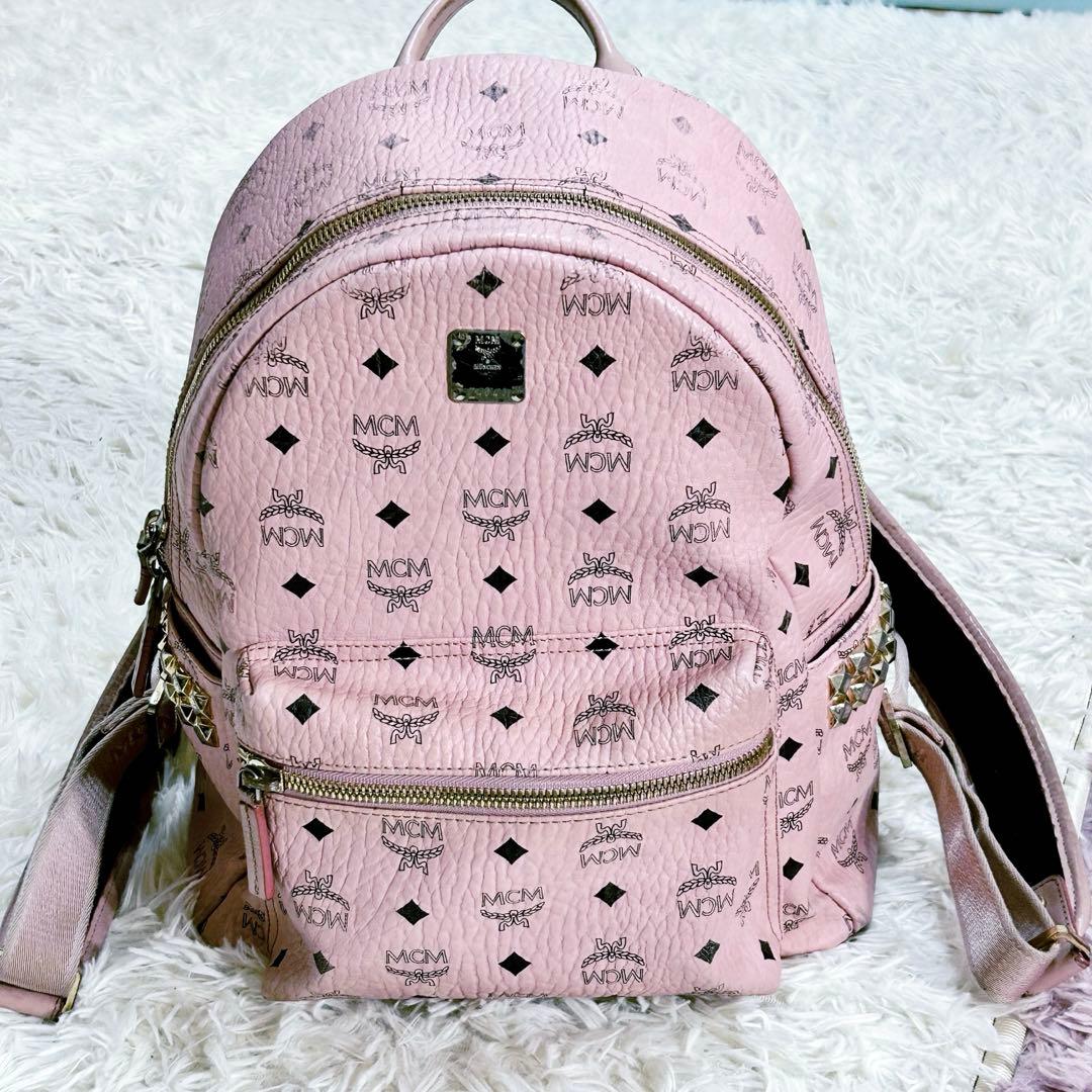 正規品】MCM リュック パウダーピンク 廃盤 S - メルカリ