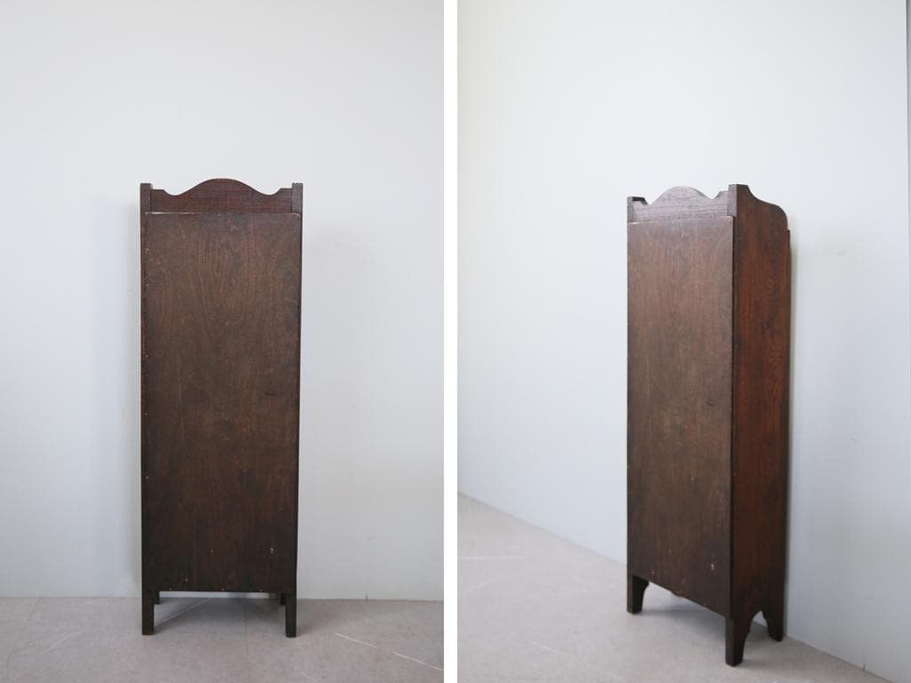 英国アンティーク木製ブックシェルフ/本棚/飾り棚/ラック/花台(91-62)