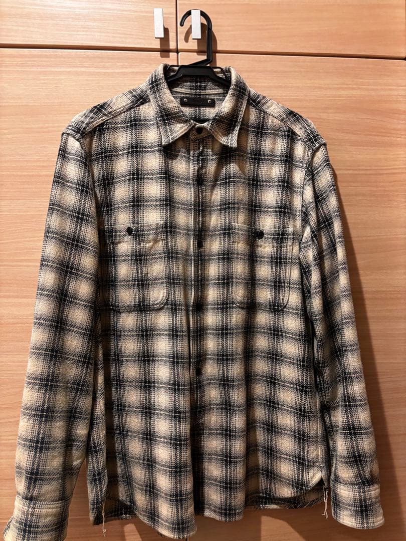 マインデニム　オンブレ　チェックシャツ MINEDENIM（マインデニム）】今着たいオンブレチェックシャツ