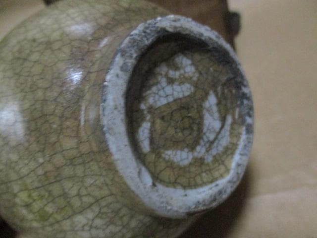 李朝 堅手の徳利 古箱付き S15-3