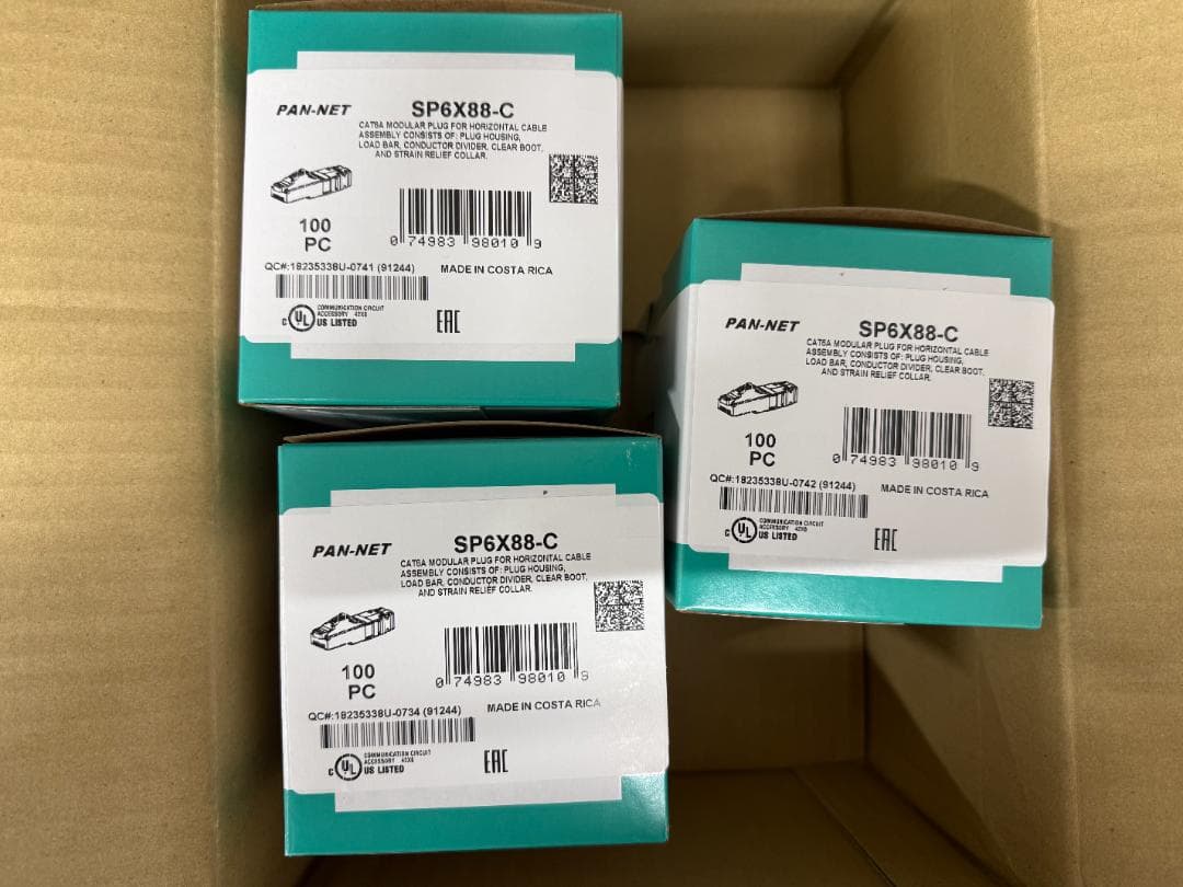 パンドウイット カテゴリ6A　SP6X88-C：3箱（新品未開封）