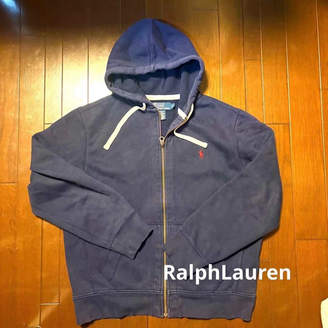 90s polo by ralph lauren 裏サーマル ジップパーカー - メルカリ