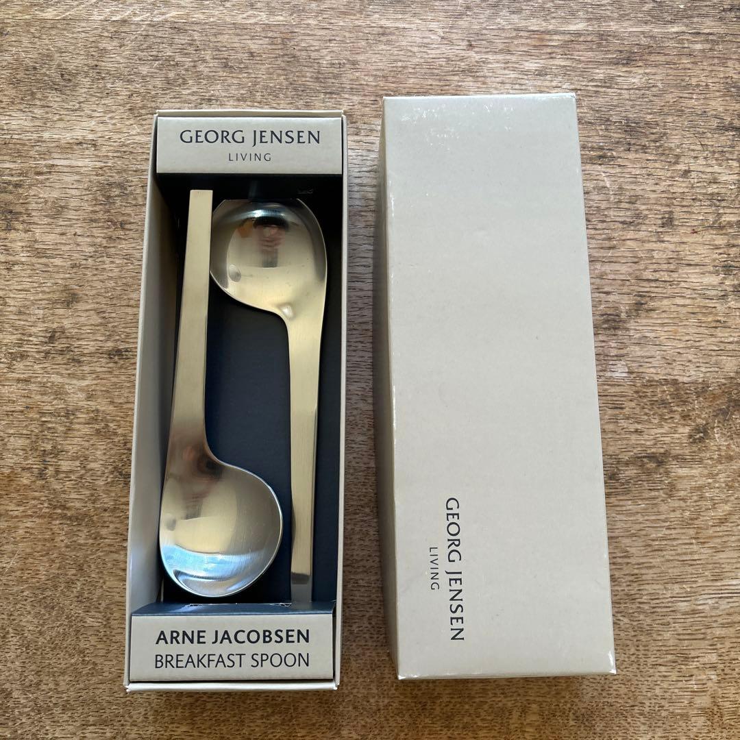 レア 超希少 ジョージジェンセン アルネ・ヤコブセン スプーン 2本 箱入り新品