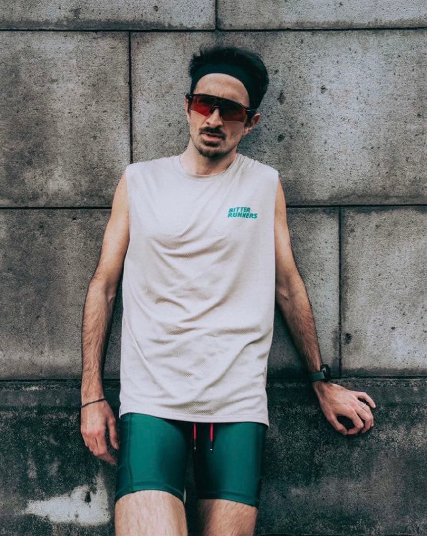 charbon running シャルボン ノースリーブ Tシャツ 23SS M DRY SMOOTH SLEEVELESS T-SHIRTS