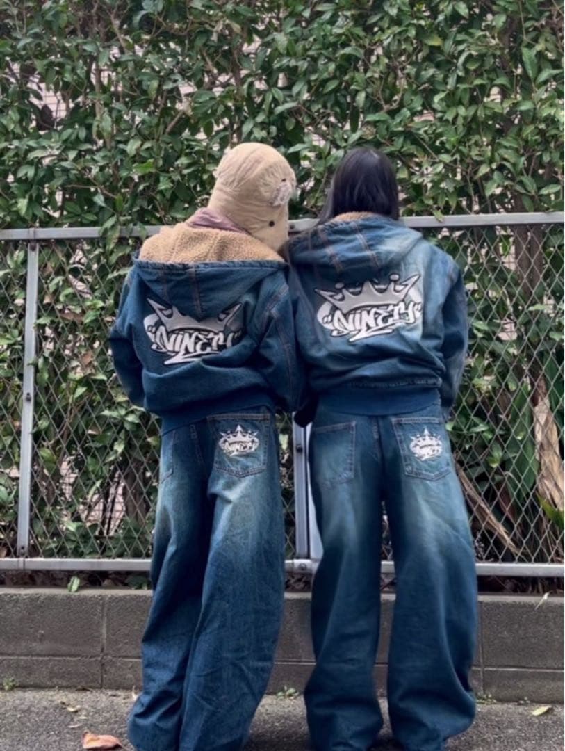 ら*き様 9090 King Logo Slub Denim Zip Hoodi - メルカリ