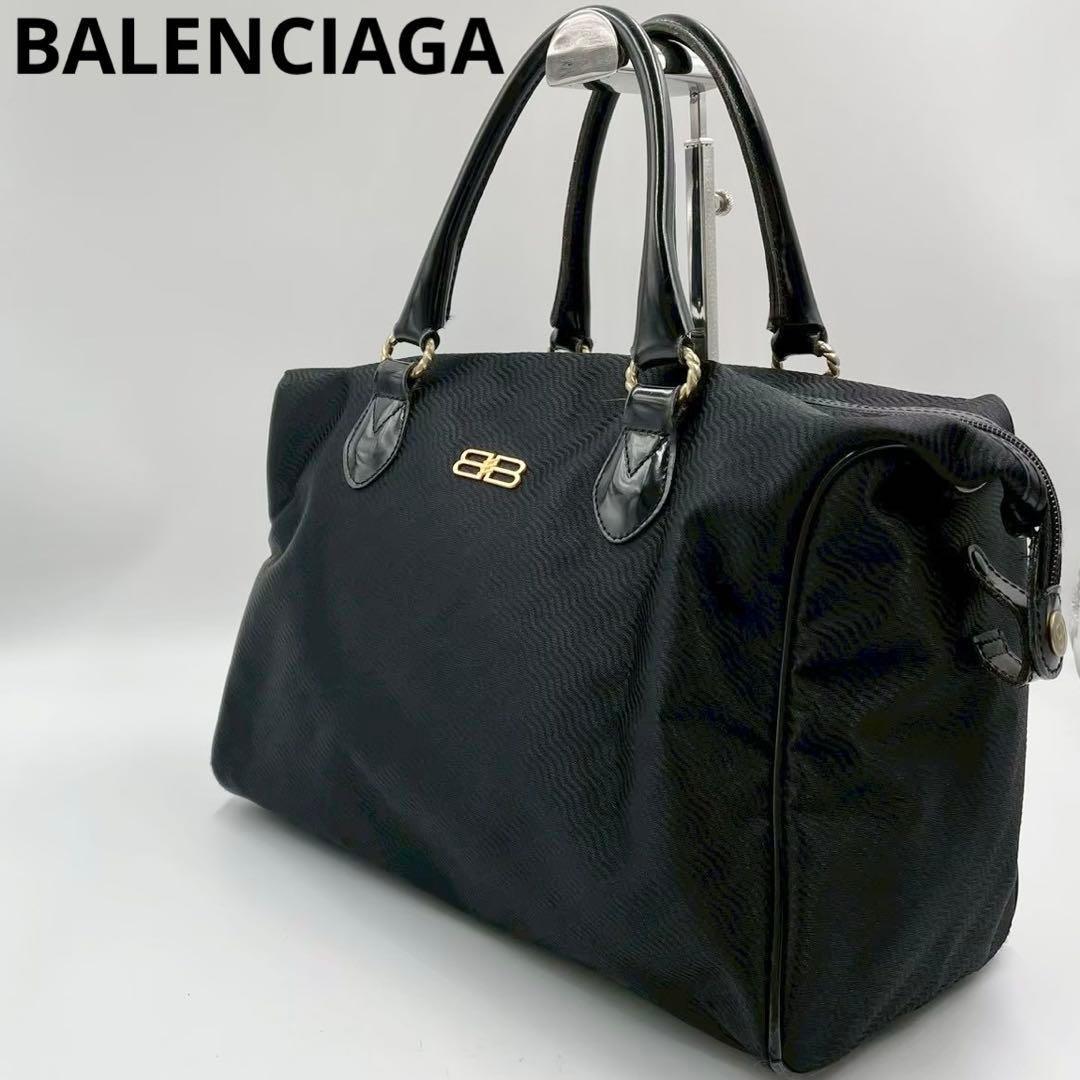BALENCIAGA ブラック ボストンバッグ