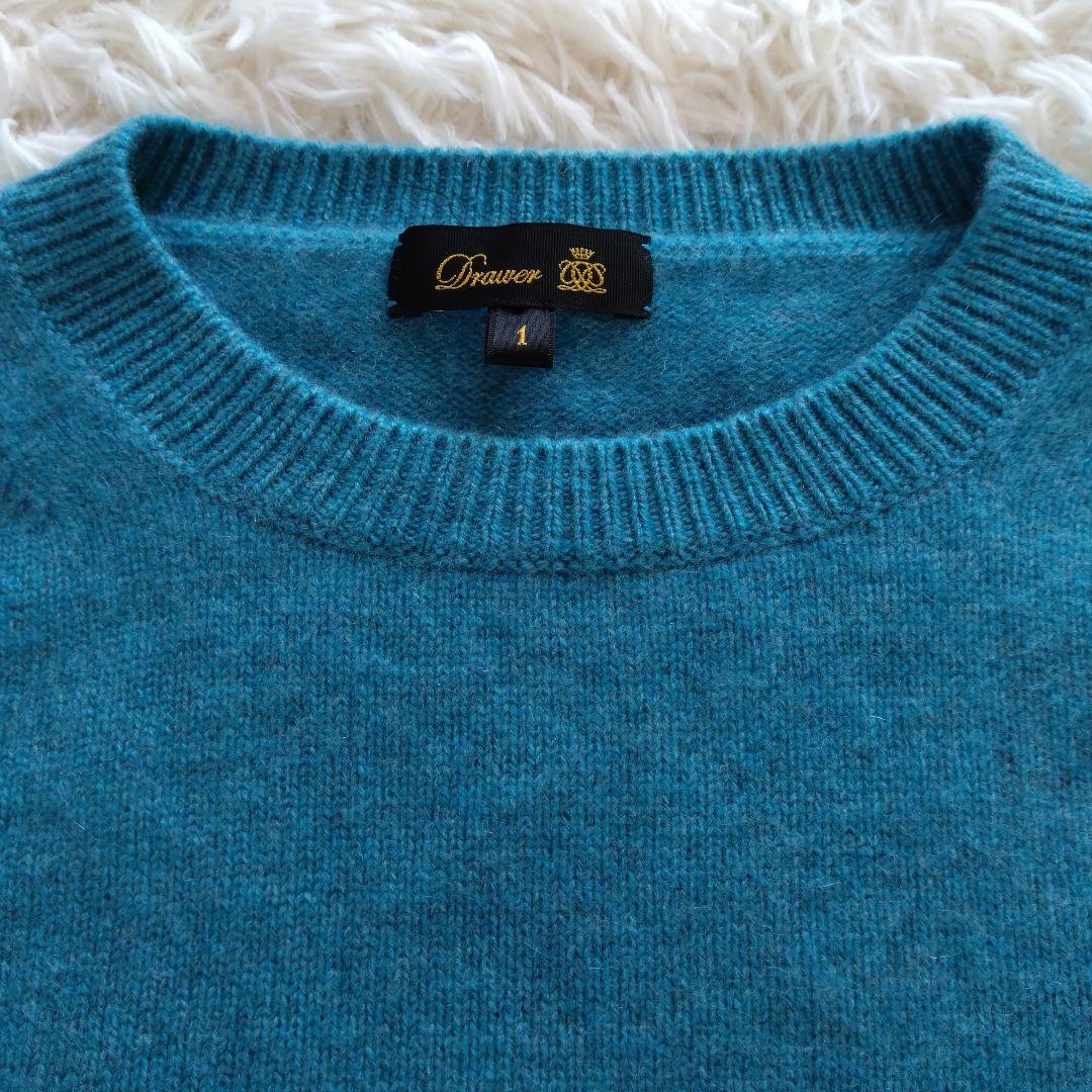 ドゥロワー クルーネック ニット 7Gカシミヤ100%ブルー系 近年 - メルカリ