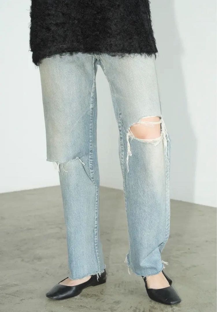 CLANE クラネ クラッシュデニムパンツ CRASH DENIMPANTS 1