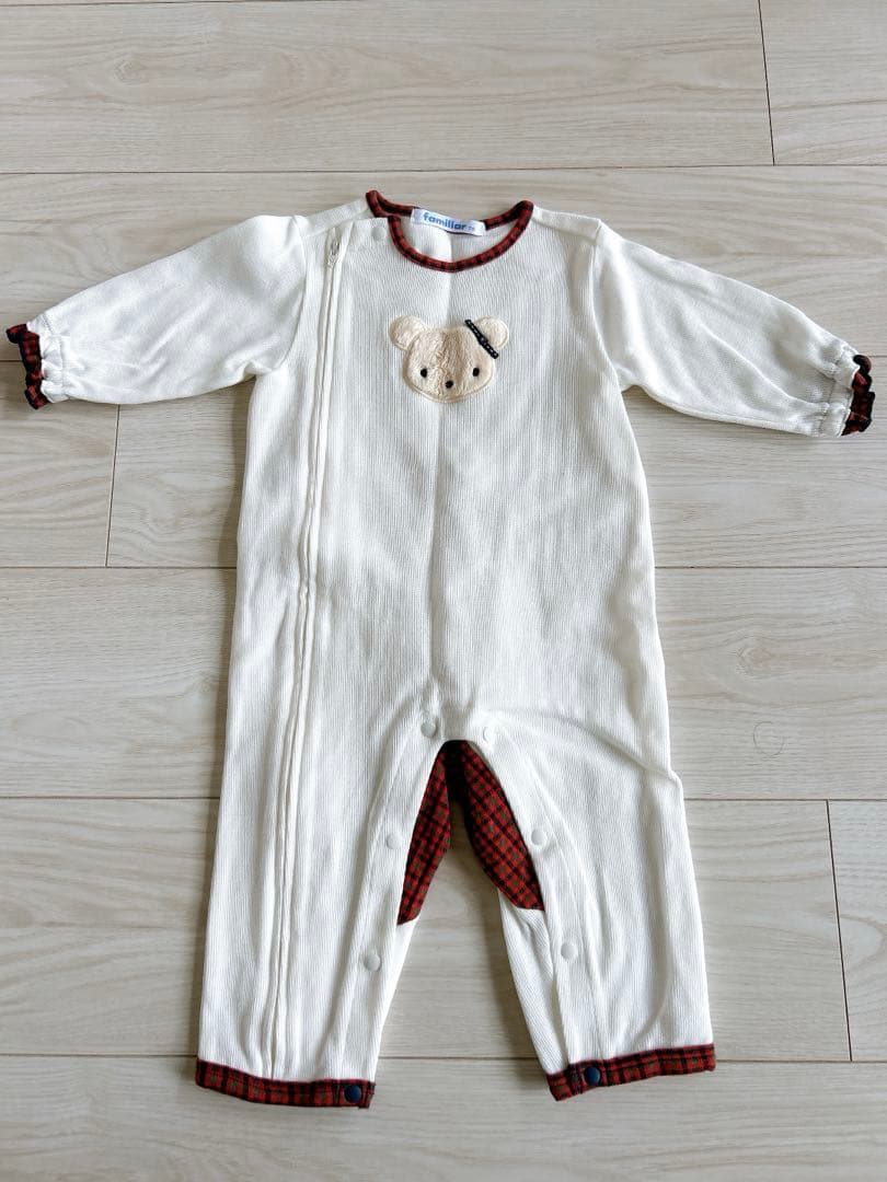 ファミリア　70サイズ　ロンパース　カバーオール