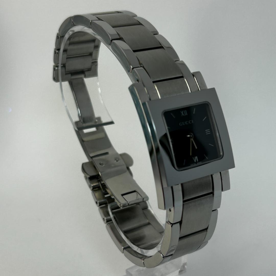 美品】GUCCI グッチ 7900L ブラック スクエアウォッチ レディース