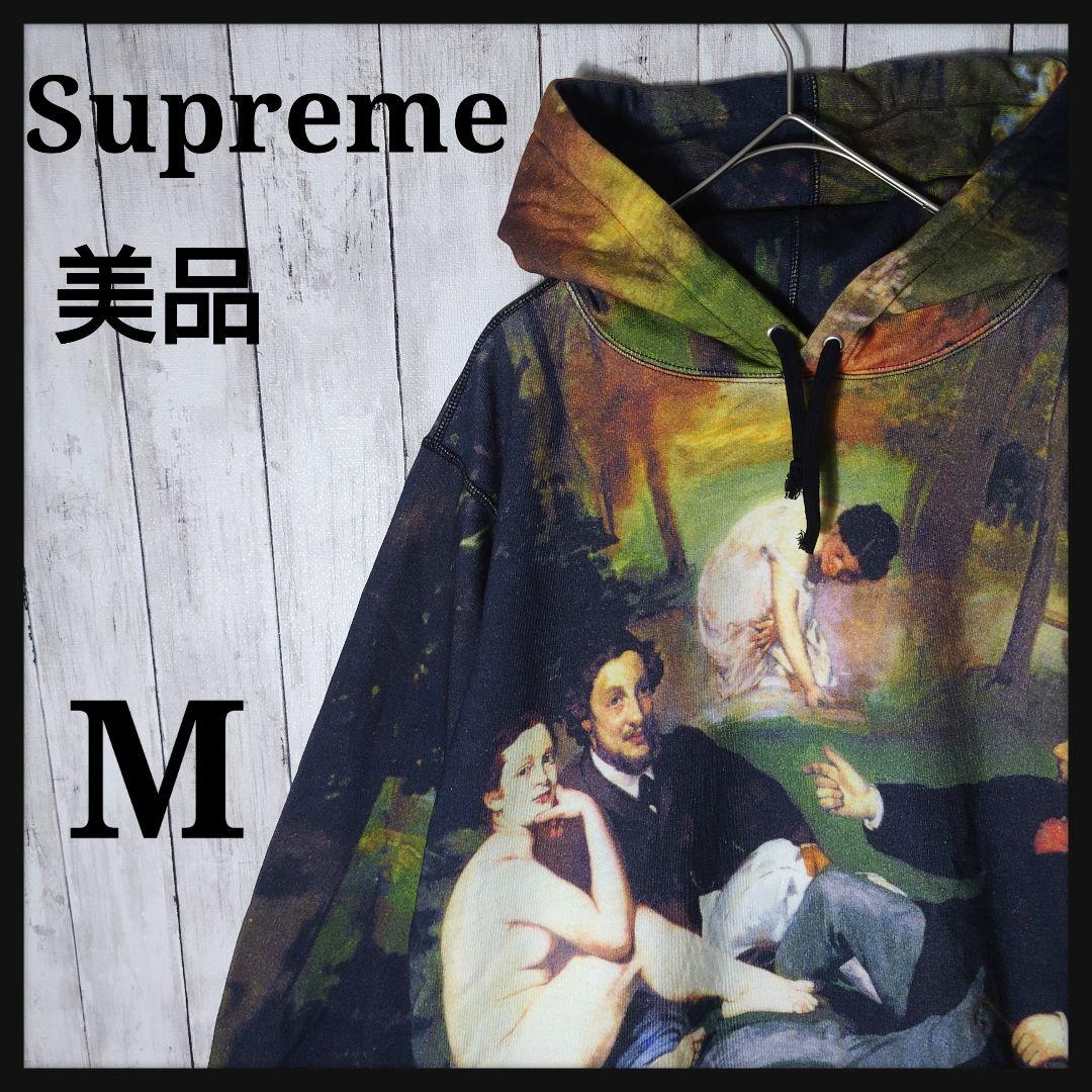 美品】シュプリーム 総柄 絵画 アート パーカー - メルカリ