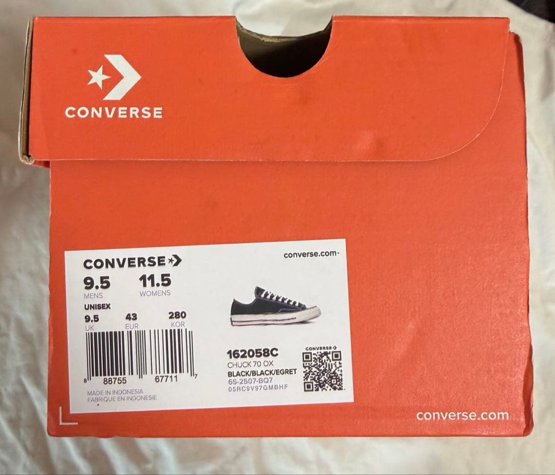【新品】CONVERSE CT70 28cm ブラック ローカット 韓国購入