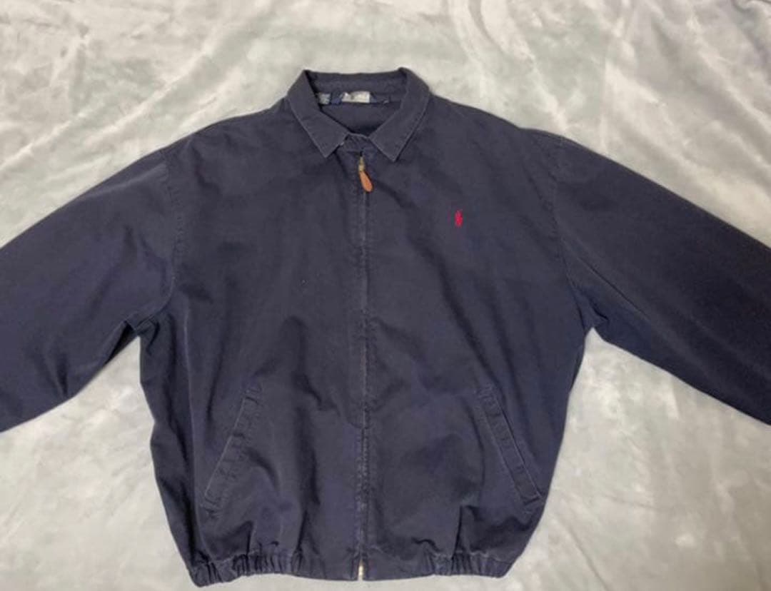 ラルフローレン 刺繍 ロゴ ナイロンジャケット USA古着 80 90s XXL