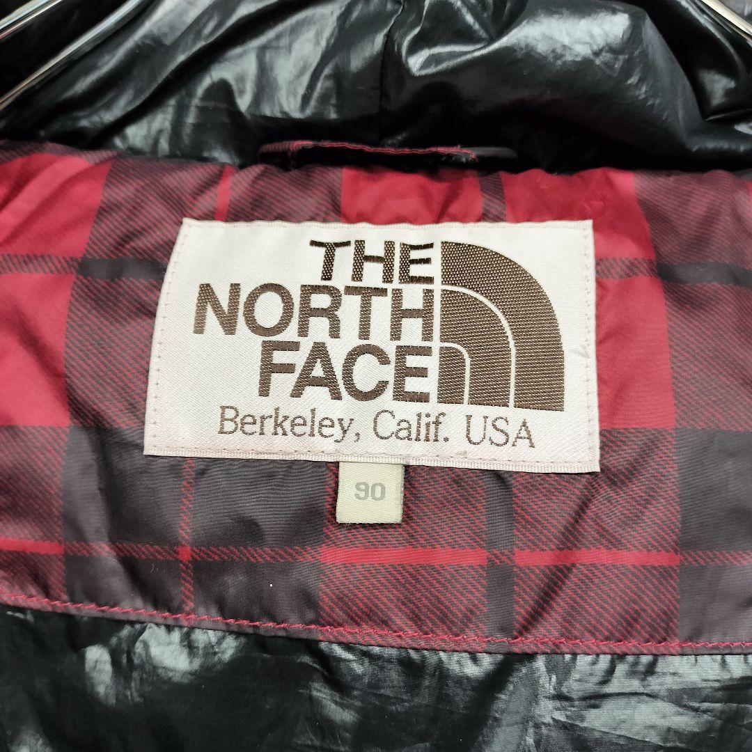 ☆希少 ノースフェイス 刺繍 ダウン ポンチョ チェック柄 700