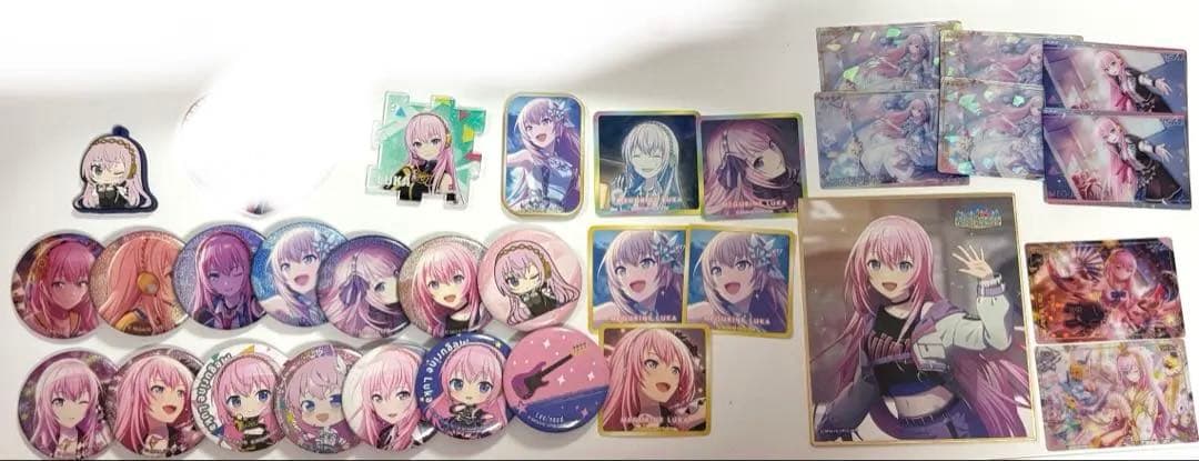 プロセカ 巡音ルカ 缶バッジ 色紙 ウエハース カード まとめ売り バラ