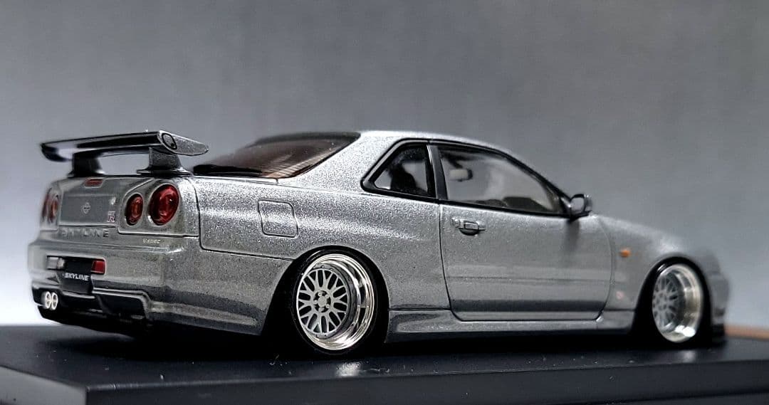 1/43　スカイライン改　GT-R　R32　BBS-LM　アルミ製　深リム