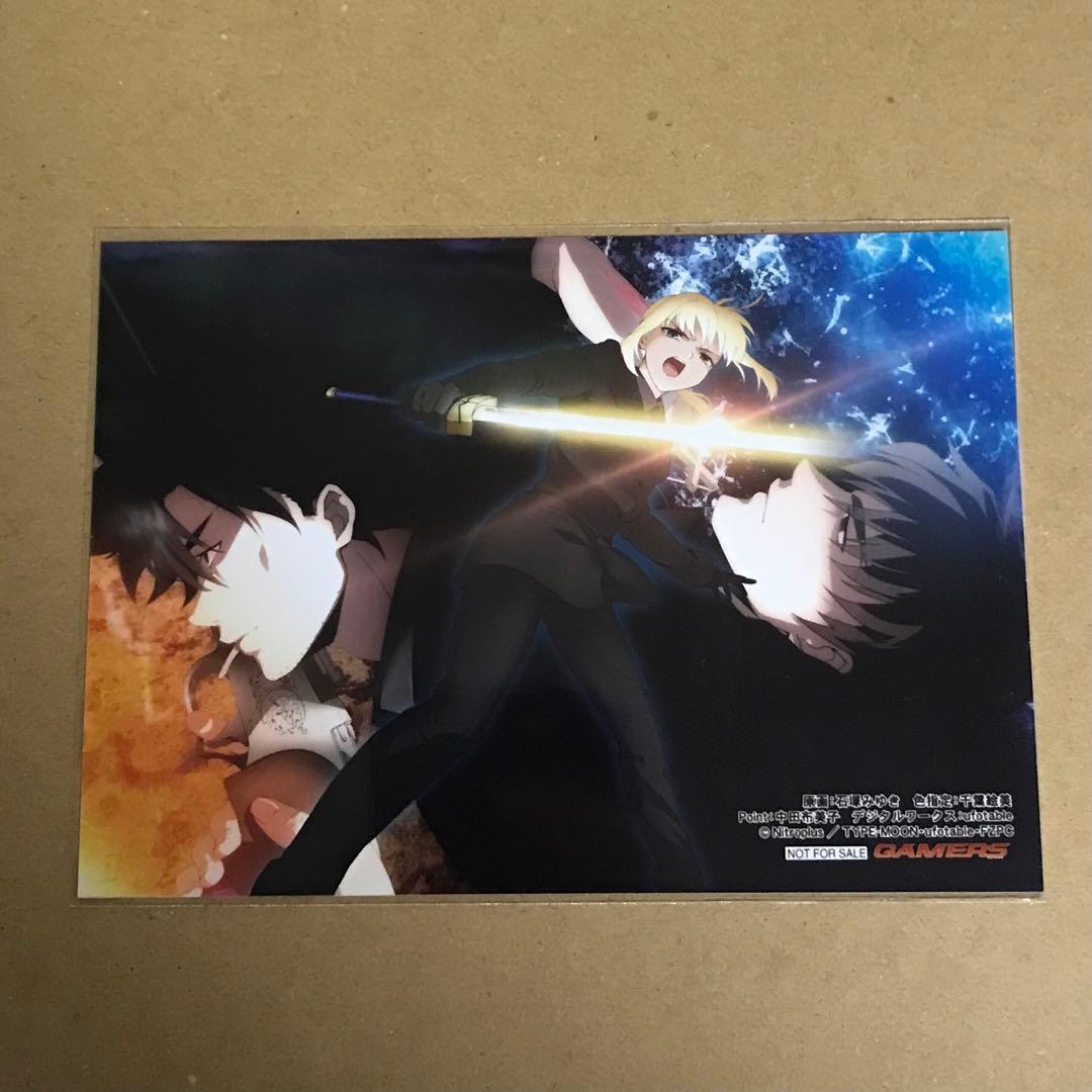 Fate Zero ゲーマーズ特典 ブロマイド アルトリア&衛宮切嗣&言峰綺礼