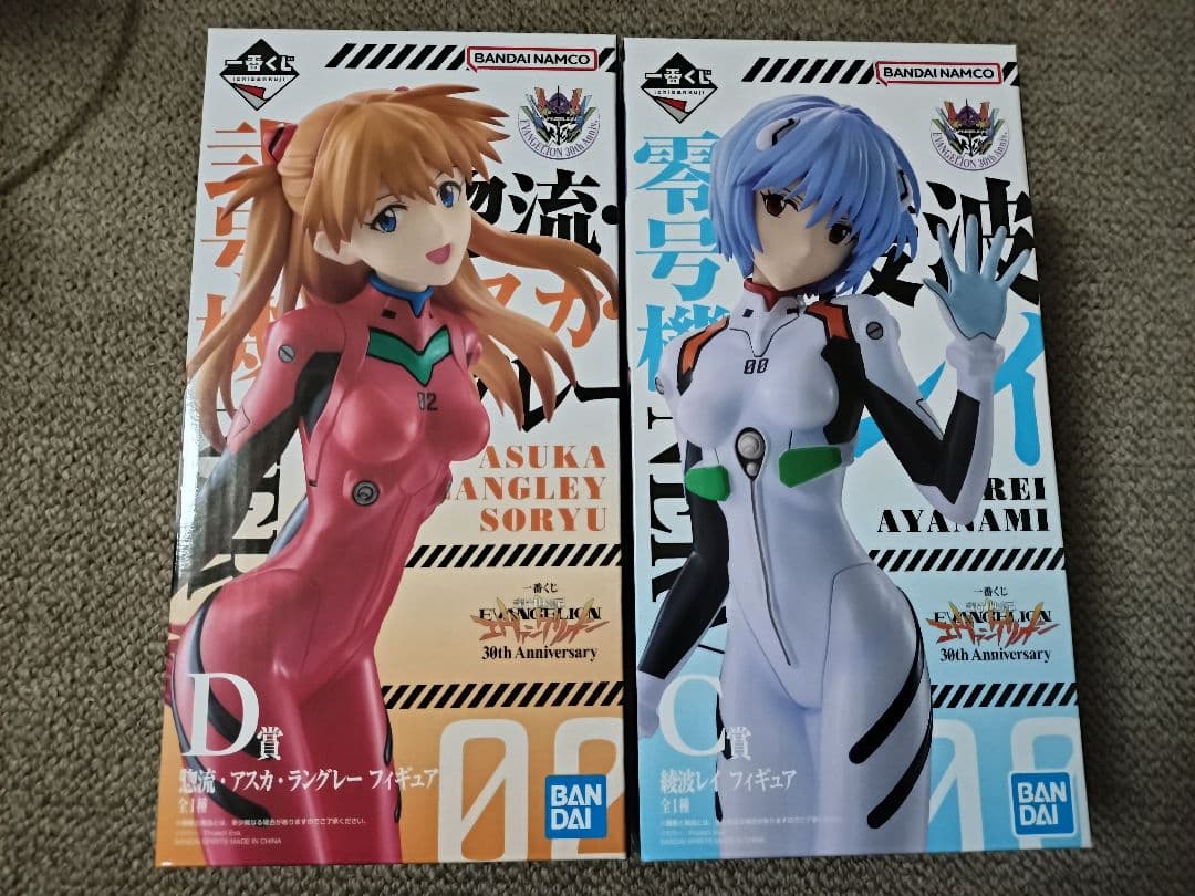 エヴァンゲリオン 一番くじ 30周年 アスカ&綾波レイ フィギュアセット