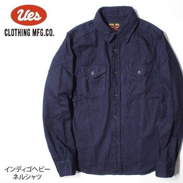 未使用 UES ウエス インディゴ ヘビーネルシャツ 501655 サイズ５