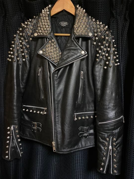 ダブルライダース鋲ジャン スタッズ M - メルカリ