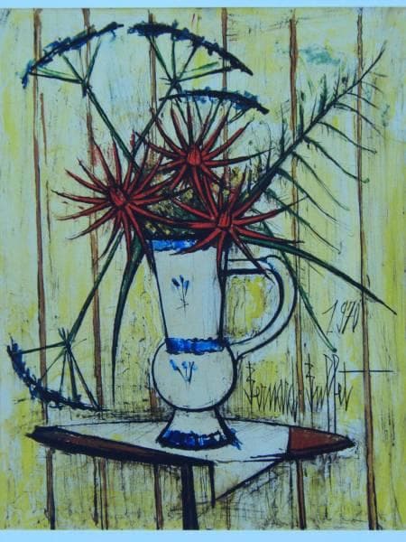 ベルナール・ビュッフェ、花、希少画集画、新品高級額装付 - メルカリ