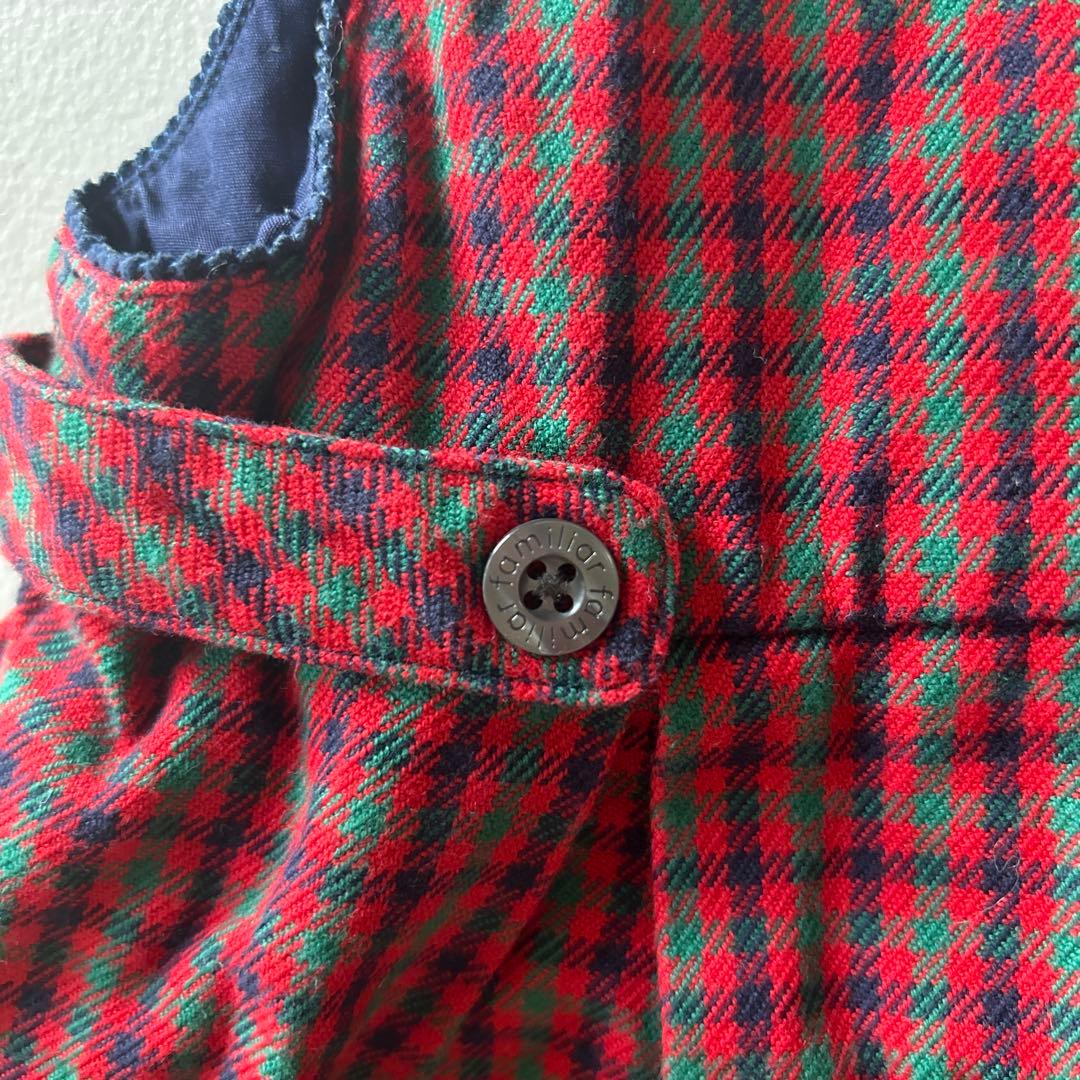 familiar チェック柄 ワンピース 90 - メルカリ