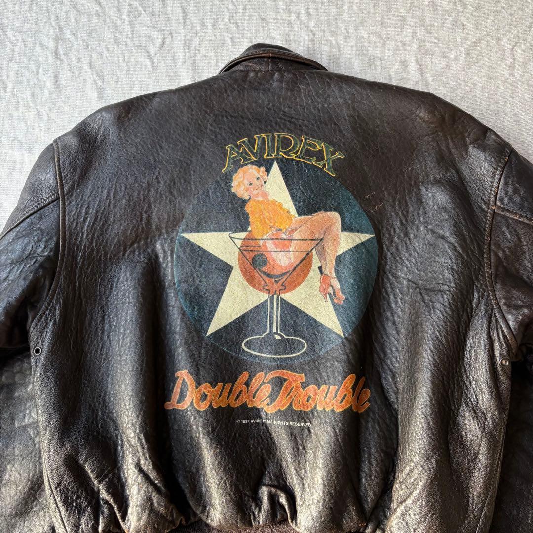 AVIREX ピンナップガール A-2 フライトジャケット レザージャケット