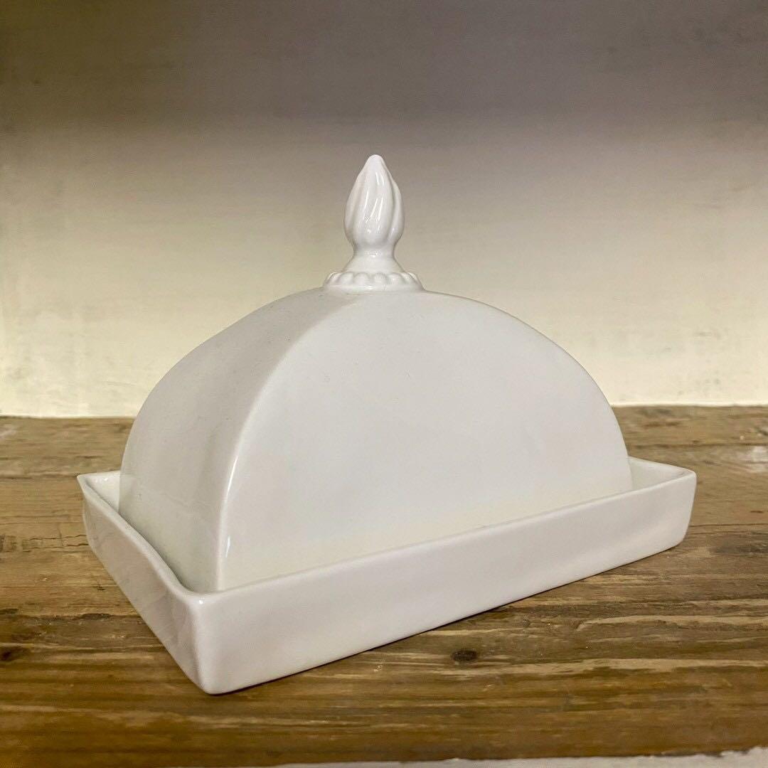 ALIX D. REYNIS 磁器 フランス製 蓋付き バターケース 小物入れ