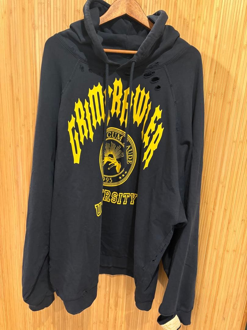 ☆RAF SIMONS☆ラブシモンズ22ssオーバーサイズデストロイフーディ