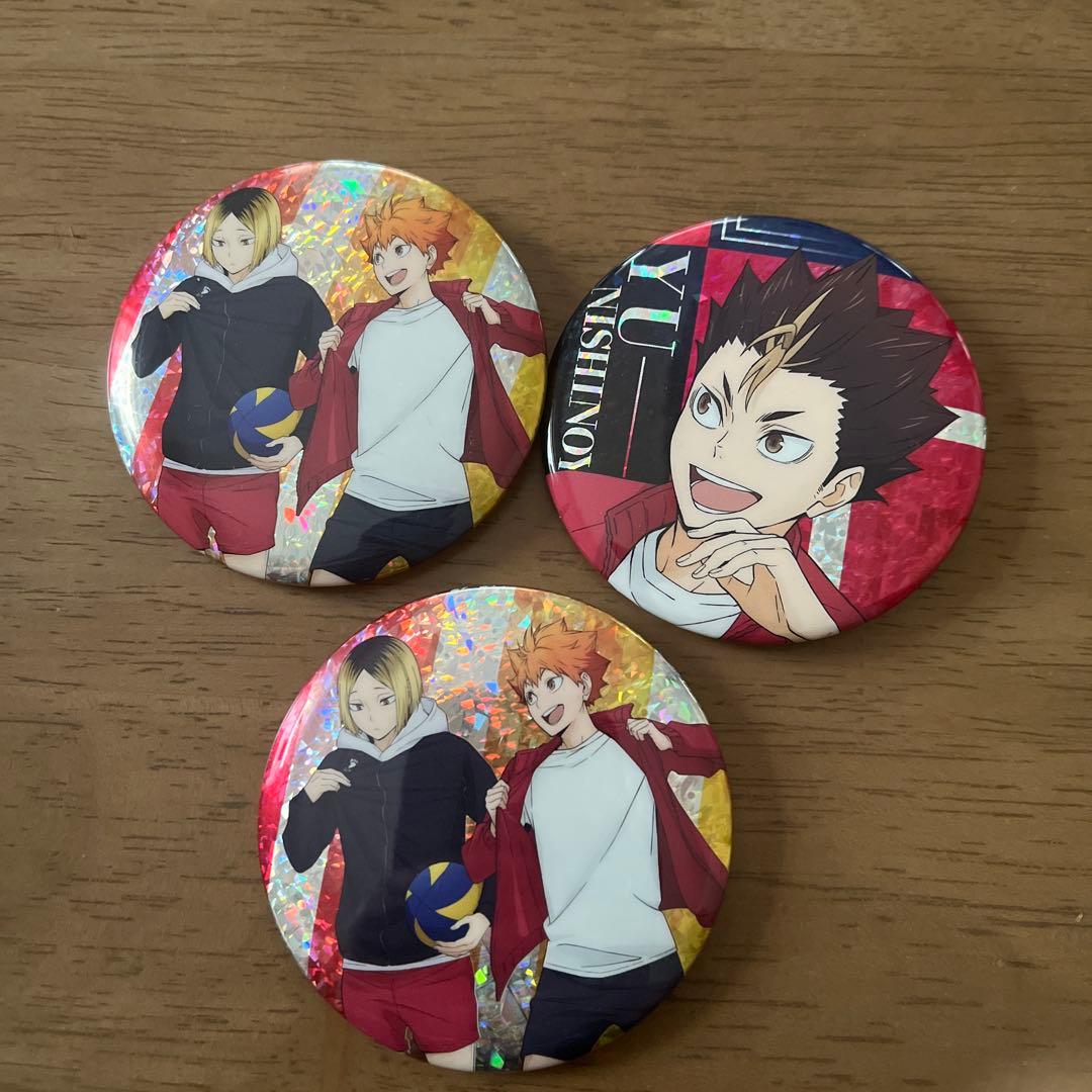ハイキュー‼︎ ビスケット 缶バッジ 孤爪研磨&日向翔陽 西谷夕 - メルカリ