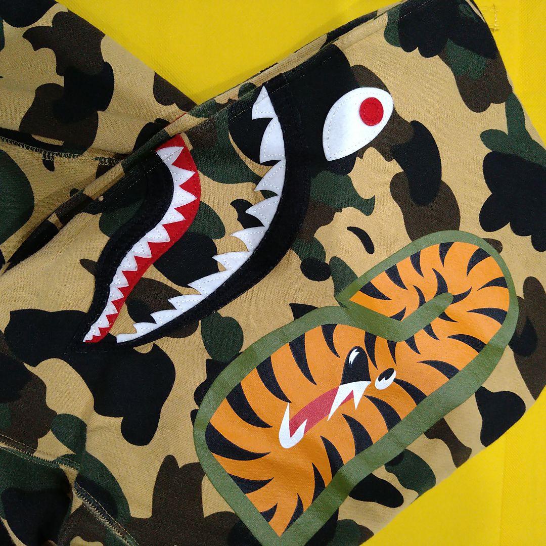 激レア美品】A BATHING APE 黄色カモ シャークパーカー M - メルカリ