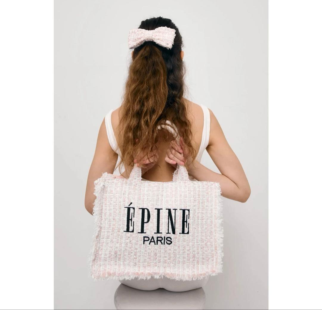 ÉPINE epineエピヌ ツイード ブックトートバック ピンク A4サイズ