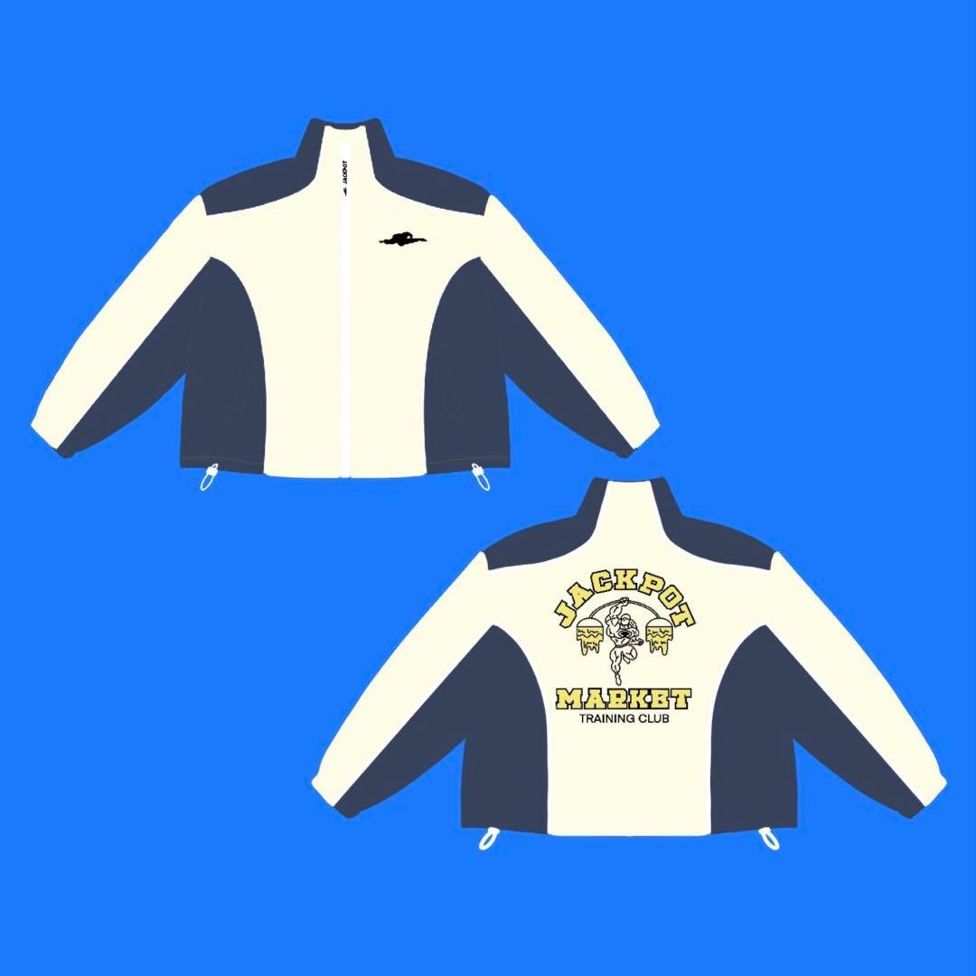 JACKPOT.MARKET レトロジムナイロンジャケット　ホワイト　L 極美品