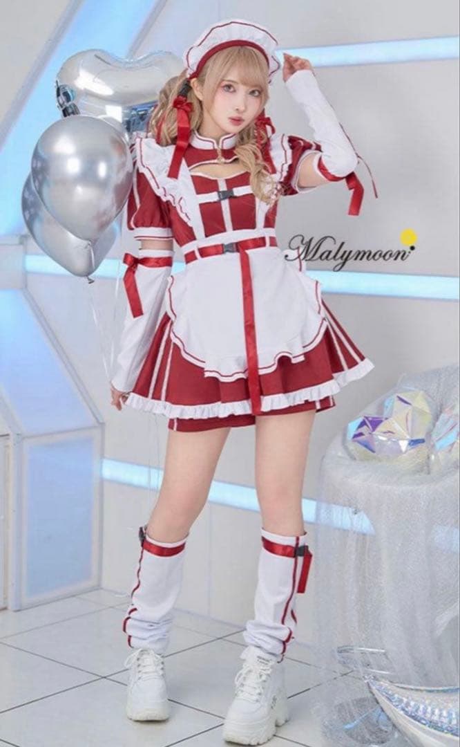 malymoom マリームーン アクセントラインハーネスジャージメイド　レッド